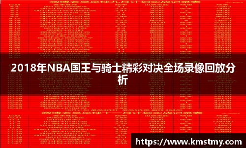 2018年NBA国王与骑士精彩对决全场录像回放分析